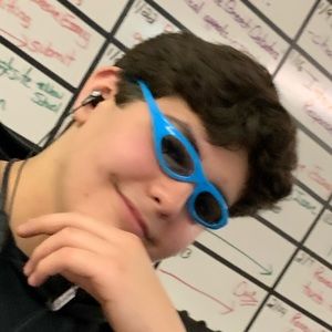 Meme glasses blue